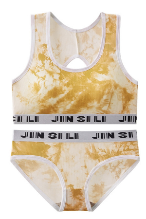 Seturi și Compleuri - Set 2 piese lenjerie intima, bustiera push-up si chiloti clasici XXP-612galben