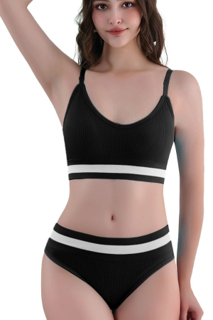 Seturi și Compleuri - Set 2 piese lenjerie intima, bustiera push-up si chiloti brazilieni XBX-8880negru