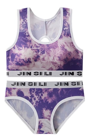 Seturi și Compleuri - Set 2 piese lenjerie intima, bustiera push-up si chiloti clasici XXP-612mov