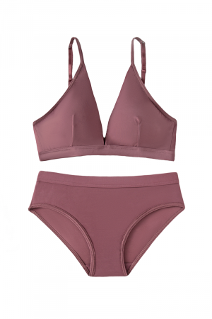 Set 2 piese lenjerie intima, sutien push-up si chiloti brazilieni XXP-1448visiniu [8]