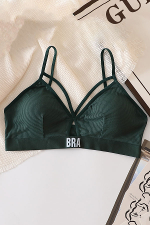 Seturi și Compleuri - Set 2 piese lenjerie intima, sutien push-up si chiloti tanga XBX-8827verde