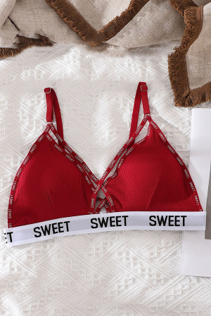 Seturi și Compleuri - Set 2 piese lenjerie intima, sutien push-up si chiloti tanga XBX-8861visiniu