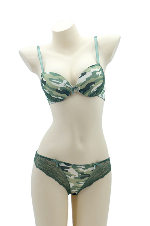 Seturi și Compleuri - Set 2 piese lenjerie intima, sutien si chiloti brazilieni 35669verde