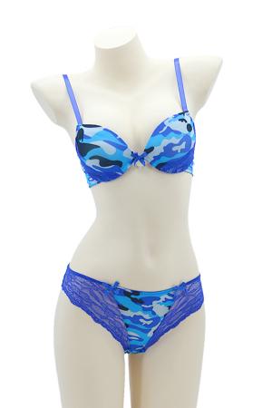 Seturi și Compleuri - Set 2 piese lenjerie intima, sutien si chiloti brazilieni 35669albastru