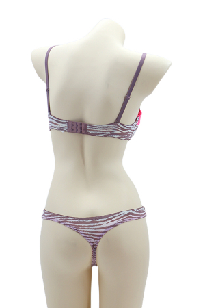 Seturi și Compleuri - Set 2 piese lenjerie intima, sutien si chiloti tanga 35667maro
