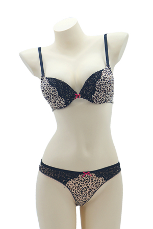 Seturi și Compleuri - Set 2 piese lenjerie intima, sutien si chiloti tanga 35685maro