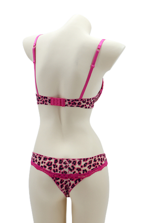 Seturi și Compleuri - Set 2 piese lenjerie intima, sutien si chiloti brazilieni 35670roz inchis