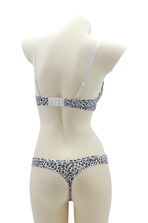 Seturi și Compleuri - Set 2 piese lenjerie intima, sutien si chiloti tanga 35692crem