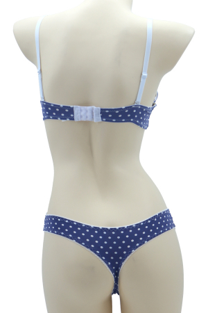 Seturi și Compleuri - Set 2 piese lenjerie intima, sutien si chiloti tanga 35710albastru
