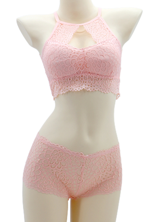 Seturi și Compleuri - Set 2 piese lenjerie intima, top si chiloti SMT8854roz