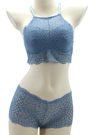Seturi și Compleuri - Set 2 piese lenjerie intima, top si chiloti SMT8858gri