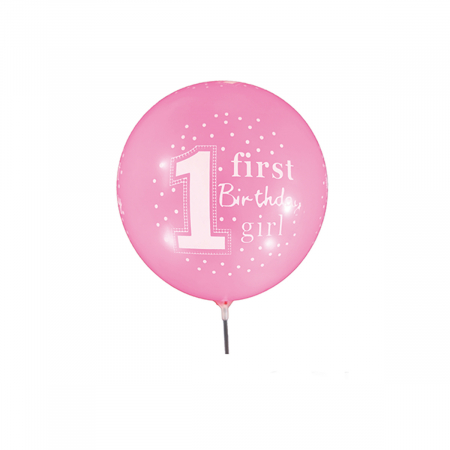 Articole party - Set 20 baloane din latex pentru petrecere ' First birthday girl ' RJ1246