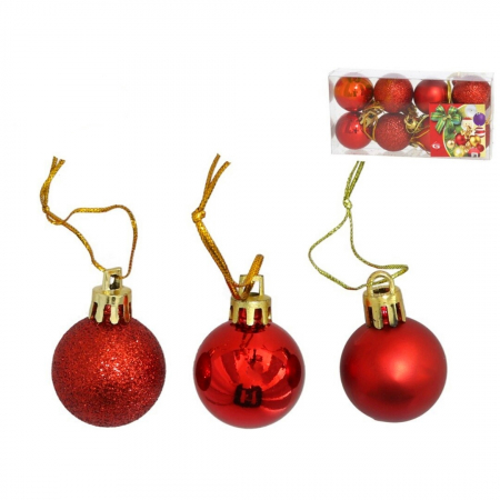 Articole casă - Set 8 globuri rosii pentru decoratiuni 355018