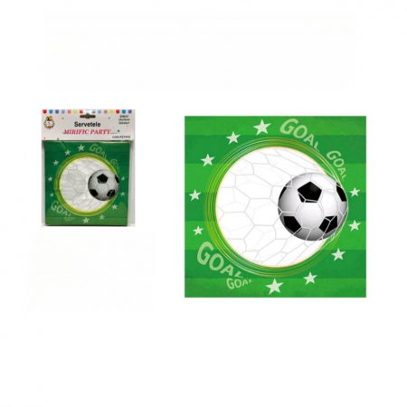 Articole party - Set 20 servetele party cu 2 straturi, tematica Fotbal 33 x 33 cm PZ7412