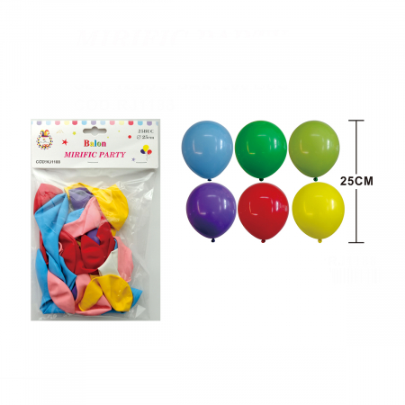 Baloane - Set 25 baloane din latex pentru petrecere 25 cm RJ1188