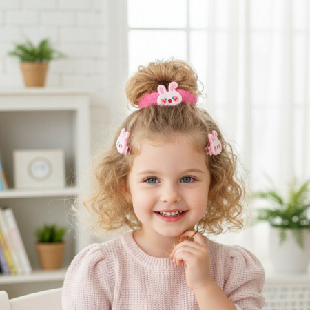 Produse pentru păr - Set 3 accesorii de par A2-3437-1 - FUCHSIA