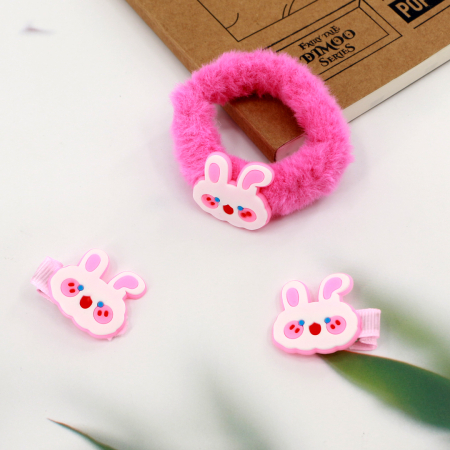 Produse pentru păr - Set 3 accesorii de par A2-3437-1 - FUCHSIA