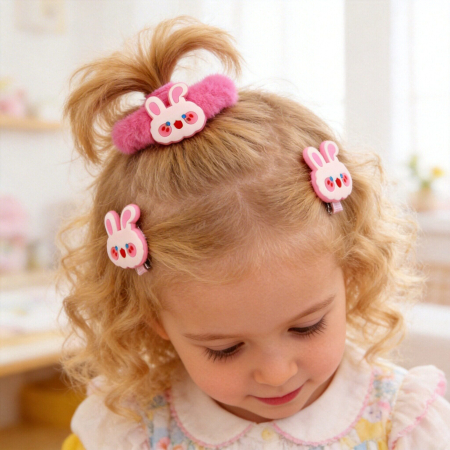 Produse pentru păr - Set 3 accesorii de par A2-3437-1 - FUCHSIA