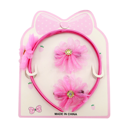 Produse pentru păr - Set 3 accesorii de par A2-3437-7C-roz