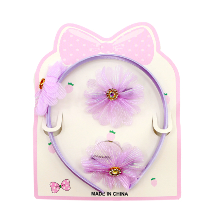 Produse pentru păr - Set 3 accesorii de par A2-3437-7C -mov