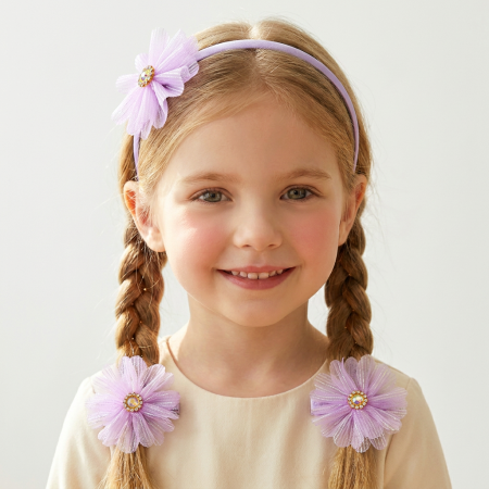 Produse pentru păr - Set 3 accesorii de par A2-3437-7C -mov
