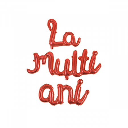 Baloane - Set 3 baloane din folie de aluminiu 'La multi ani' LM0699