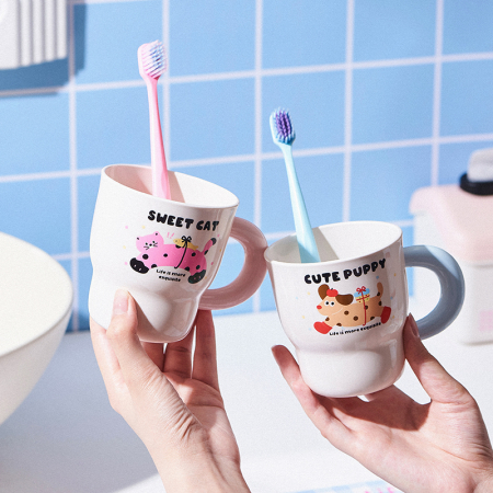 Set 2 cani pentru periutele de dinti 390 ml SHYE-7019 [10]
