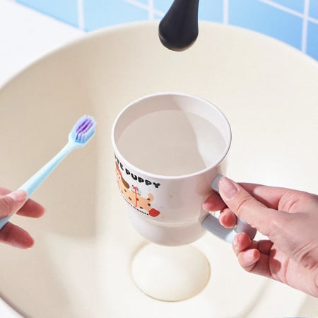 Suporturi și accesorii de baie - Set 2 cani pentru periutele de dinti 390 ml SHYE-7019