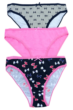 Chiloți clasici - Set 3 chiloti clasici din bumbac 31236-B