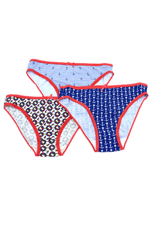 Chiloți clasici - Set 3 chiloti clasici din bumbac 31237-B
