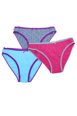Chiloți clasici - Set 3 chiloti clasici din bumbac 31237-C