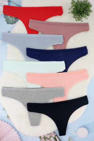 Chiloți tanga - Set 3 chiloti tanga din bumbac ADU-X2832