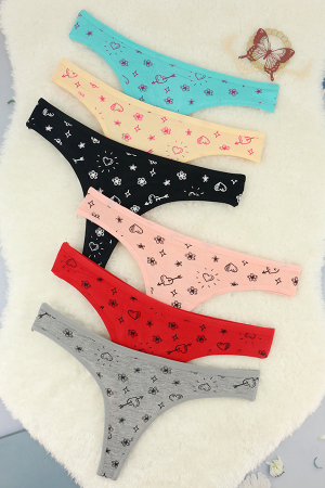 Chiloți tanga - Set 3 chiloti tanga din bumbac ADU-X2316