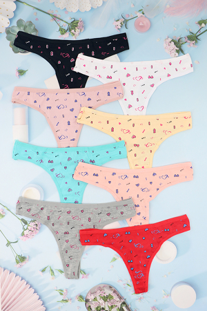 Chiloți tanga - Set 4 chiloti tanga din bumbac ADU-X2317