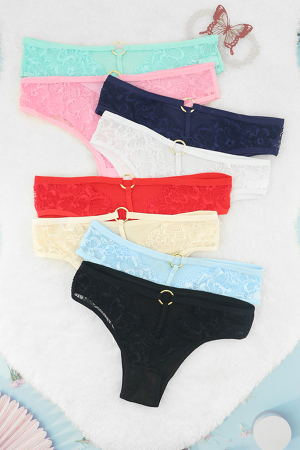 Chiloți brazilieni - Set 3 chiloti sexy brazilieni din bumbac ADU-X2248