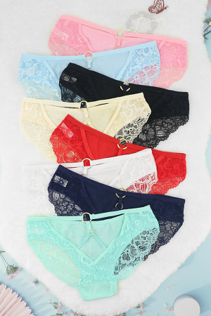 Chiloți clasici - Set 3 chiloti sexy brazilieni din bumbac ADU-X2251