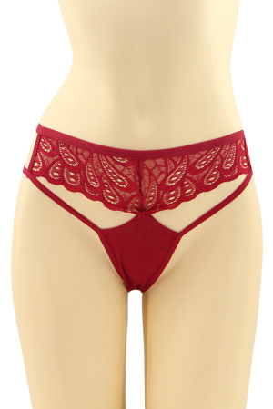Chiloți sexy - Set 3 chiloti sexy tanga din bumbac ADU-X1882