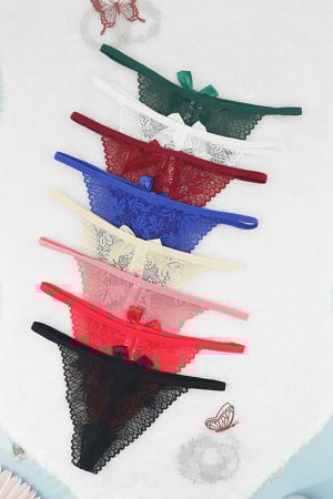 Chiloți sexy - Set 3 chiloti sexy tanga ADU-X1313