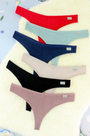 Chiloți tanga - Set 3 chiloti tanga din bumbac TANG-A6834