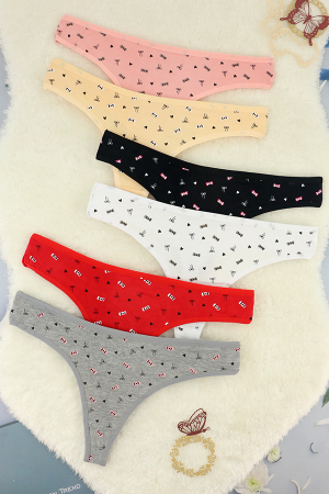 Chiloți tanga - Set 3 chiloti tanga din bumbac ADU-X2318
