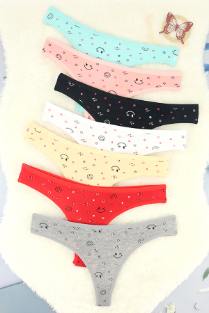 Chiloți tanga - Set 4 chiloti tanga din bumbac ADU-X2319