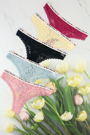 Chiloți tanga - Set 3 chiloti tanga din bumbac ADU-X2652