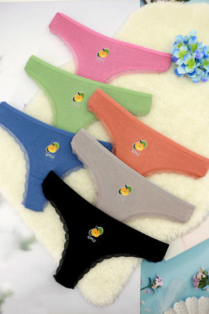 Chiloți tanga - Set 3 chiloti tanga din bumbac ADU-X2466