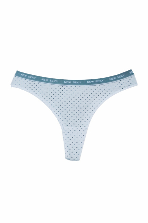 Chiloți tanga - Chiloti tanga din bumbac 49097alb