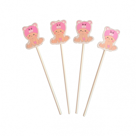 Articole party - Set 4 decoratiuni pentru tort ' Figurina bebe ' QT9545