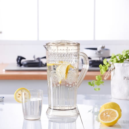 Carafe și decantoare - Set 4 pahare 250 ml si carafa 2000 ml SHYE-6125-4maro