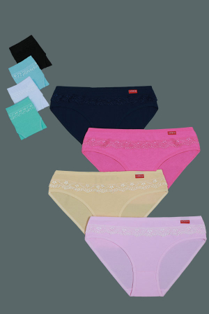 Chiloți clasici - Set 4 chiloti clasici din bumbac TANG-A7889
