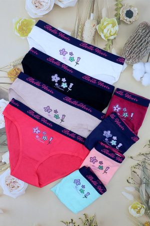 Chiloți clasici - Set 4 chiloti clasici din bumbac HLR527C