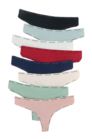 Chiloți tanga - Set 4 chiloti tanga din bumbac TANG-A3167