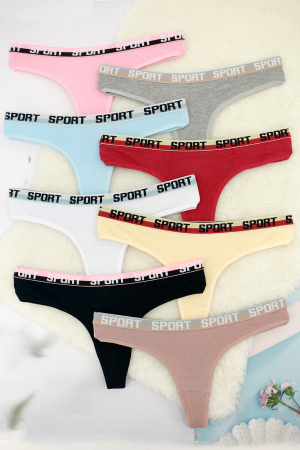 Chiloți tanga - Set 4 chiloti tanga din bumbac ADU-X0294